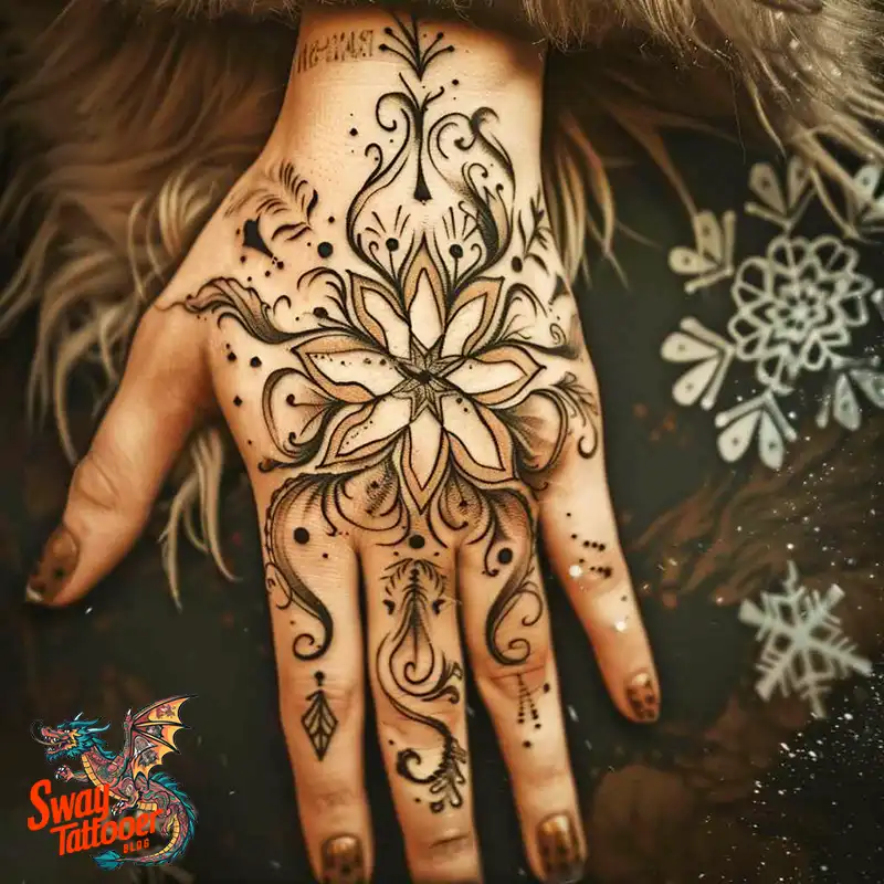 120 Snowflake Tattoo Design Ideas: Unique, Frozen Art 59 Snowflake Tattoo