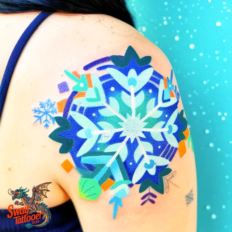 120 Snowflake Tattoo Design Ideas: Unique, Frozen Art 43 Snowflake Tattoo