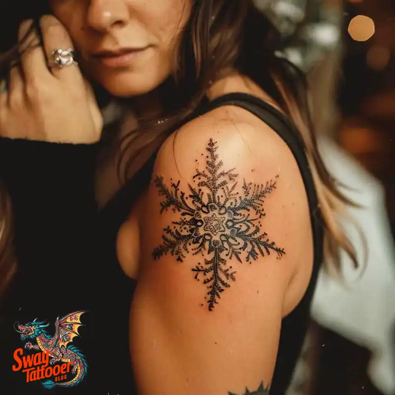 120 Snowflake Tattoo Design Ideas: Unique, Frozen Art 27 Snowflake Tattoo