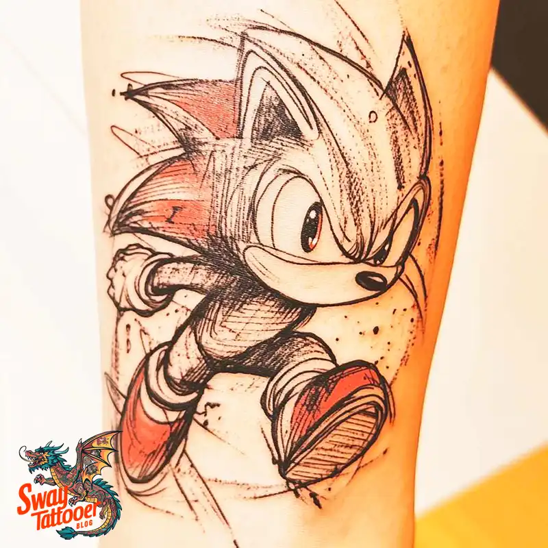 100 Sonic the Hedgehog Tattoos: Symbolism & Design Ideas 22 Sonic the Hedgehog Tattoo