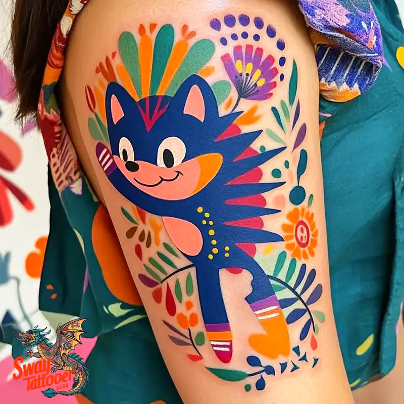 100 Sonic the Hedgehog Tattoos: Symbolism & Design Ideas 11 Sonic the Hedgehog Tattoo