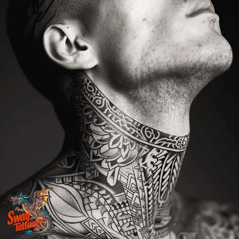 A Guide to the Throat Tattoo Design Ideas with Meaning 82 throat11