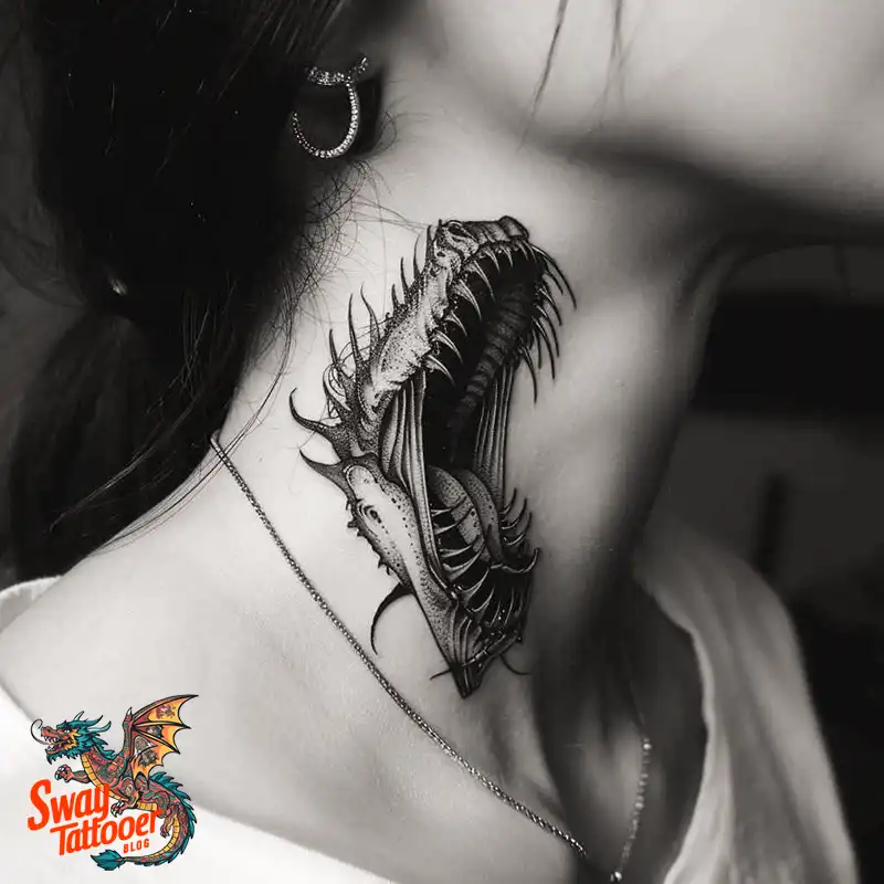 A Guide to the Throat Tattoo Design Ideas with Meaning 80 throat13