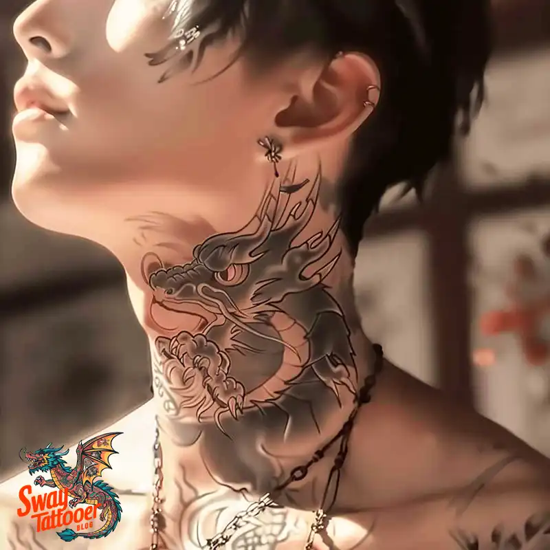 A Guide to the Throat Tattoo Design Ideas with Meaning 79 throat14