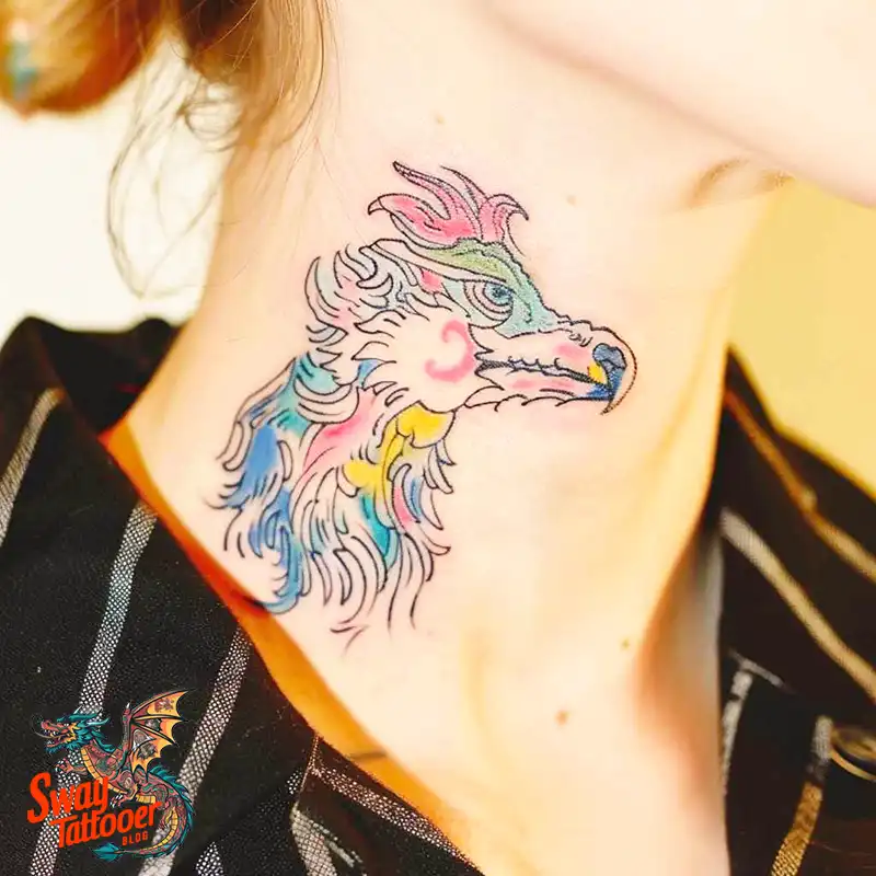 A Guide to the Throat Tattoo Design Ideas with Meaning 78 throat20