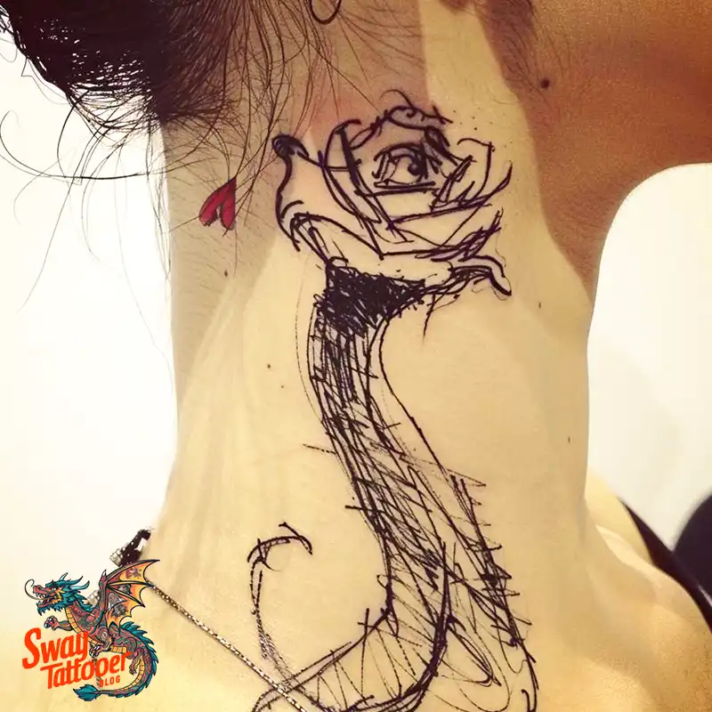 A Guide to the Throat Tattoo Design Ideas with Meaning 64 throat30
