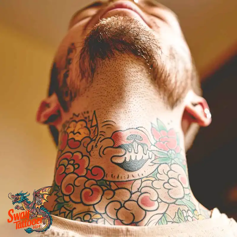 A Guide to the Throat Tattoo Design Ideas with Meaning 59 throat34