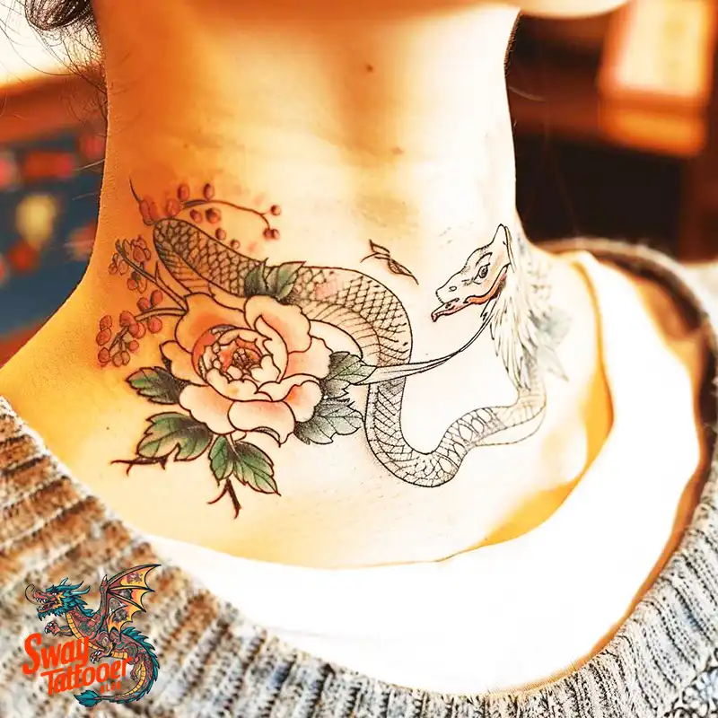 A Guide to the Throat Tattoo Design Ideas with Meaning 56 throat37