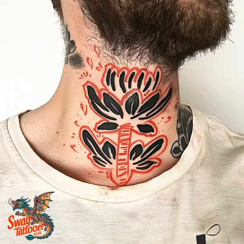 A Guide to the Throat Tattoo Design Ideas with Meaning 50 throat40