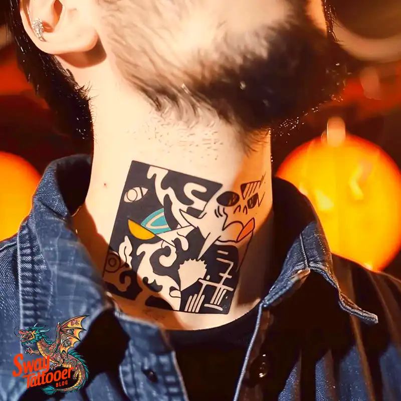 A Guide to the Throat Tattoo Design Ideas with Meaning 47 throat46