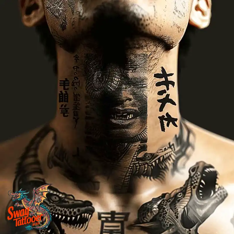 A Guide to the Throat Tattoo Design Ideas with Meaning 43 throat50