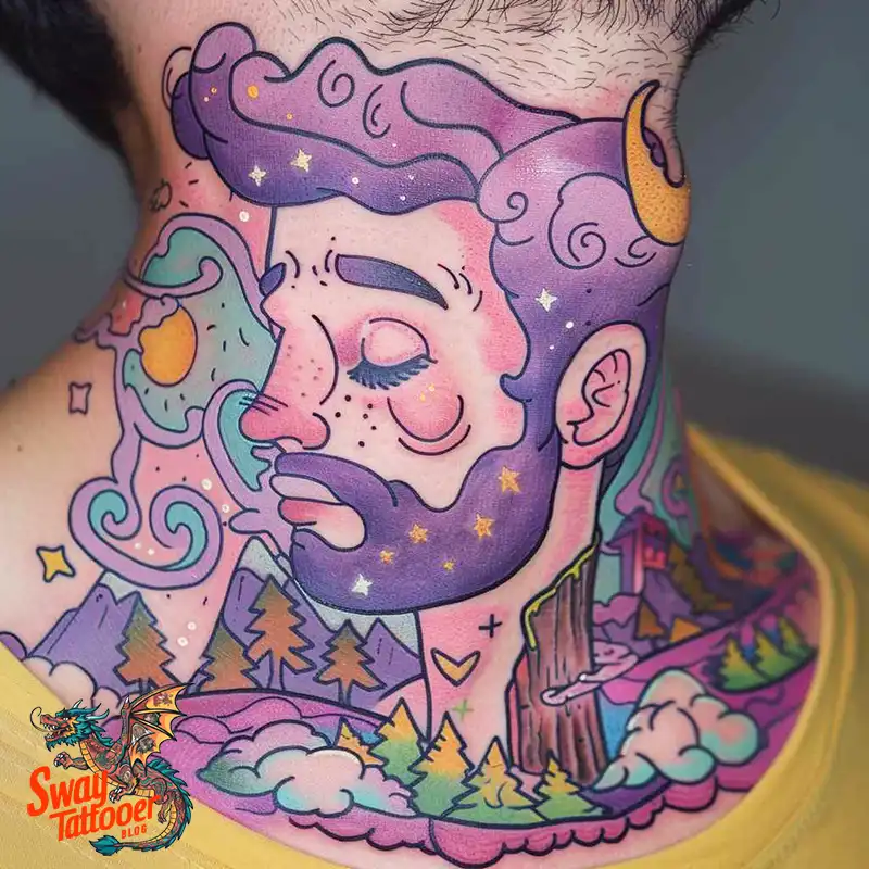 A Guide to the Throat Tattoo Design Ideas with Meaning 41 throat52