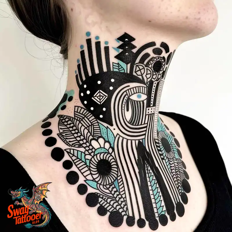 A Guide to the Throat Tattoo Design Ideas with Meaning 35 throat58