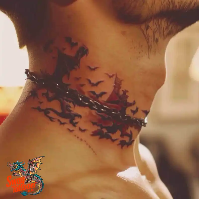 A Guide to the Throat Tattoo Design Ideas with Meaning 28 throat66