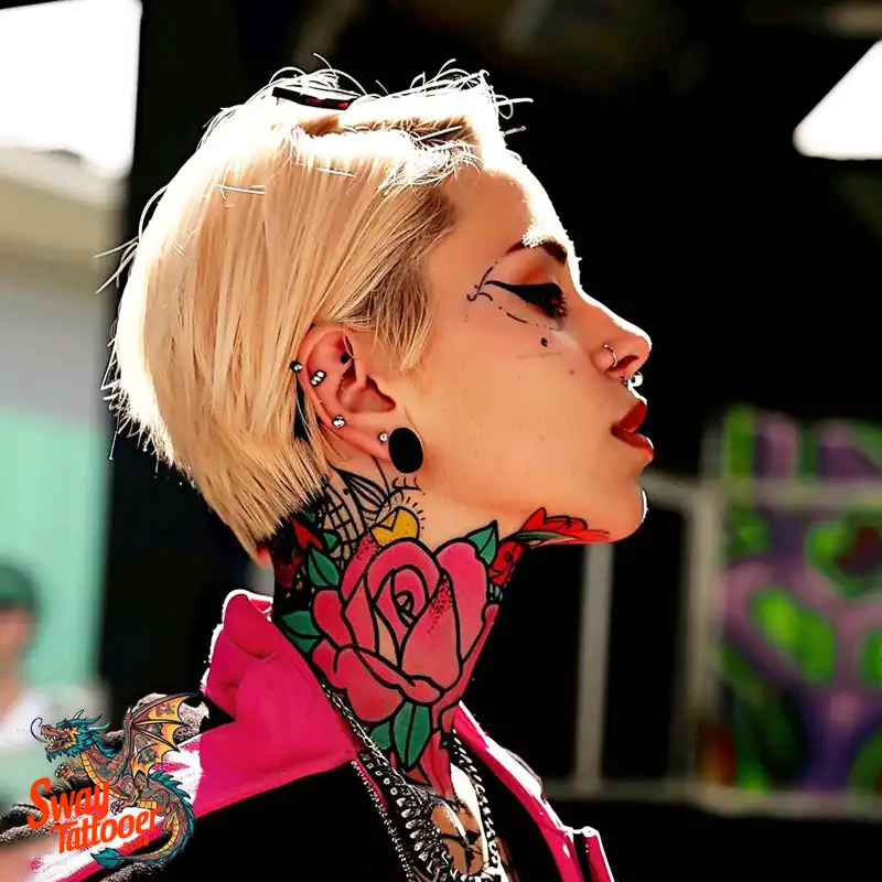 A Guide to the Throat Tattoo Design Ideas with Meaning 29 throat67