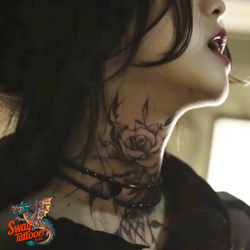 A Guide to the Throat Tattoo Design Ideas with Meaning 19 throat74