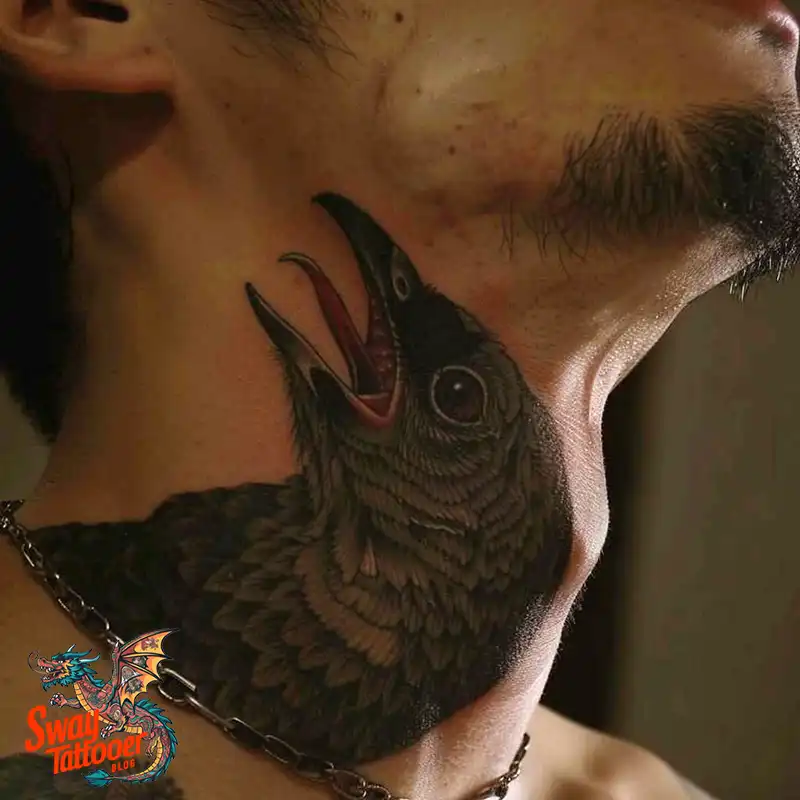 A Guide to the Throat Tattoo Design Ideas with Meaning 16 throat77