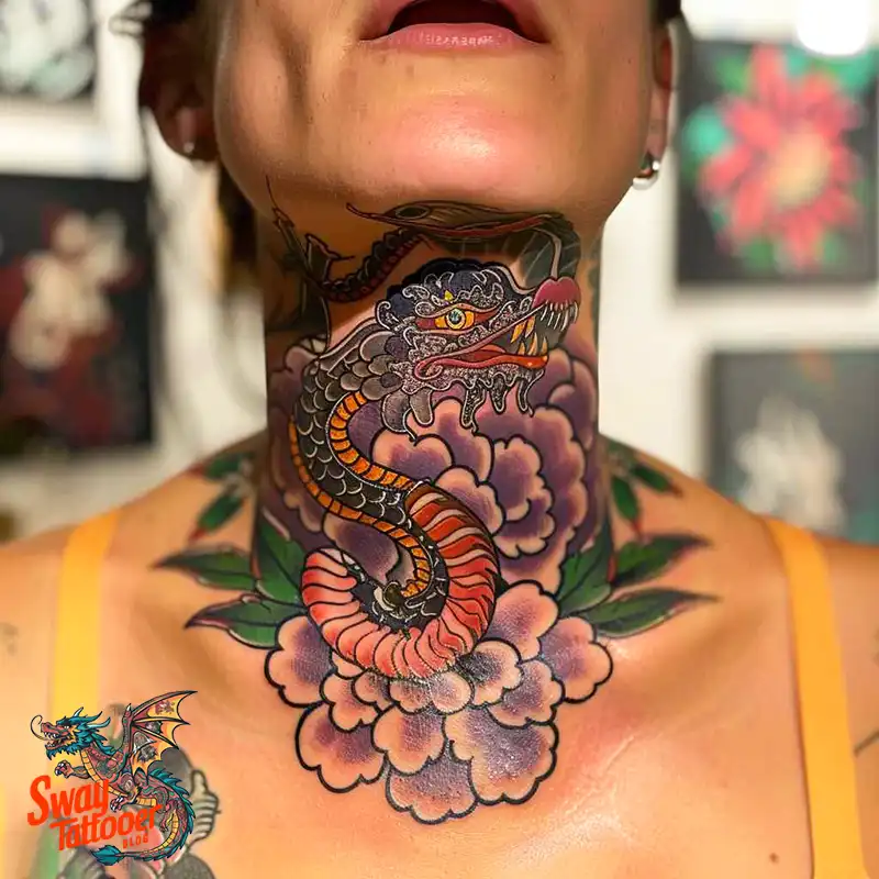 A Guide to the Throat Tattoo Design Ideas with Meaning 4 throat89