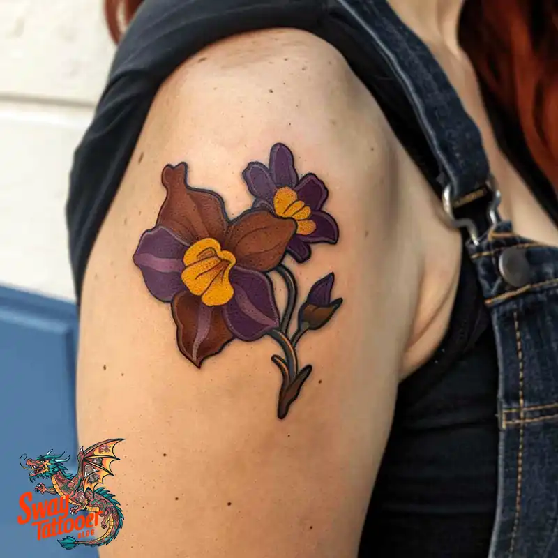 160 Amaryllis Flower Tattoo Designs: Symbolism and Style 60 amaryllis102