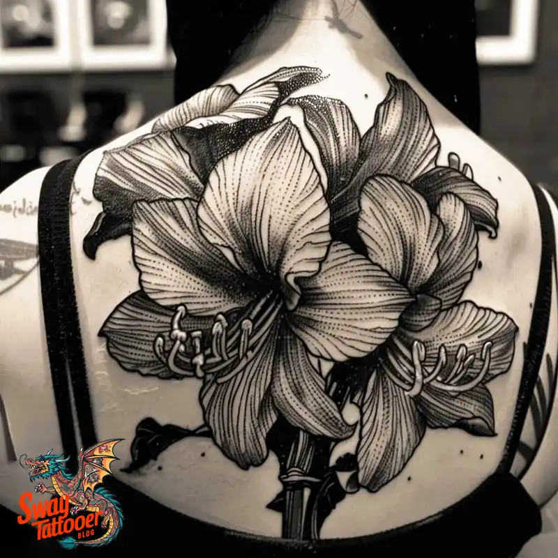 160 Amaryllis Flower Tattoo Designs: Symbolism and Style 59 amaryllis103
