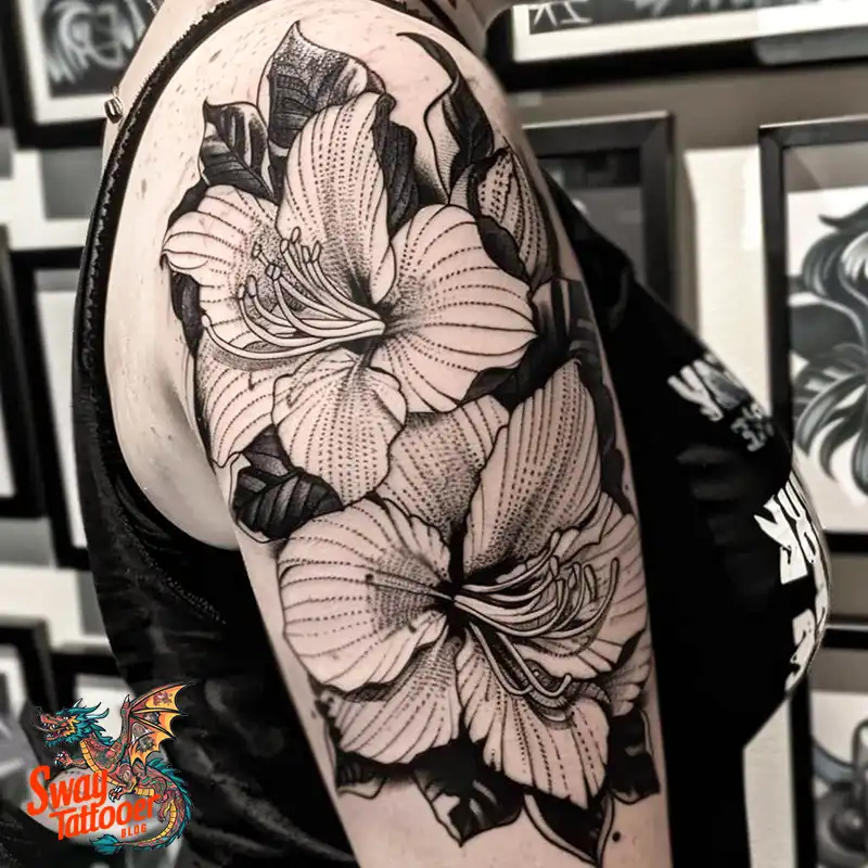 160 Amaryllis Flower Tattoo Designs: Symbolism and Style 50 amaryllis109