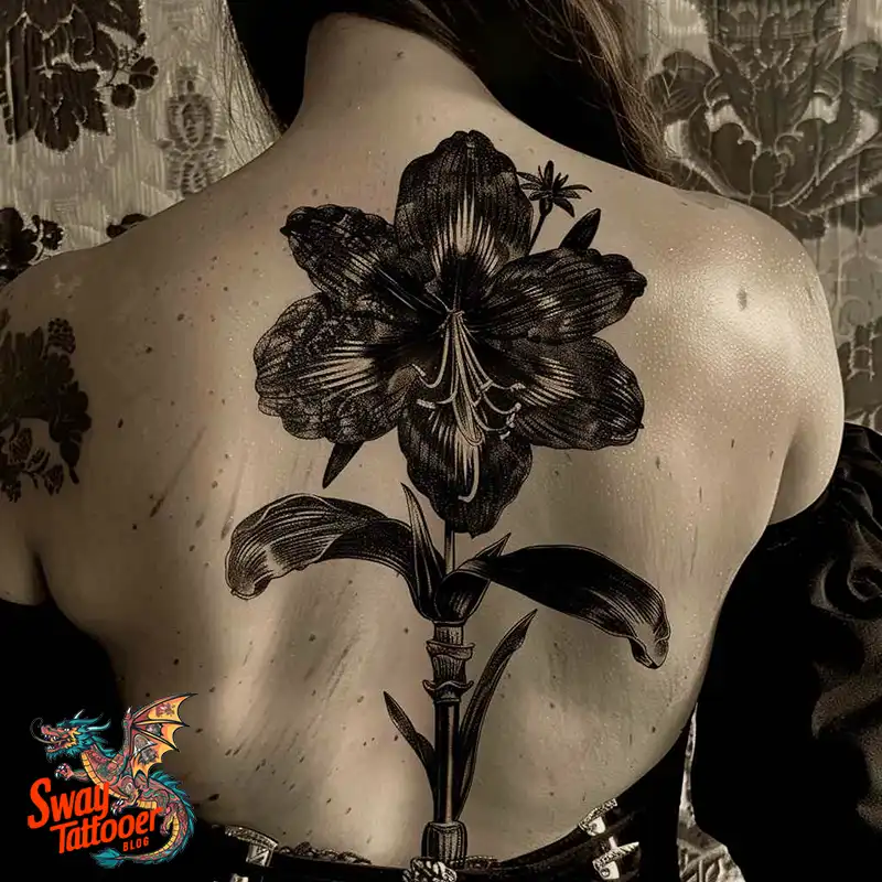 160 Amaryllis Flower Tattoo Designs: Symbolism and Style 48 amaryllis114
