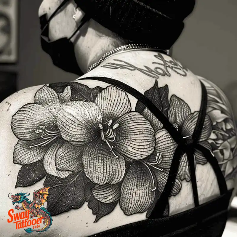160 Amaryllis Flower Tattoo Designs: Symbolism and Style 47 amaryllis115