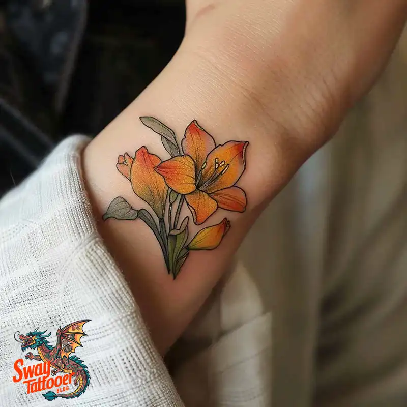 160 Amaryllis Flower Tattoo Designs: Symbolism and Style 147 amaryllis13