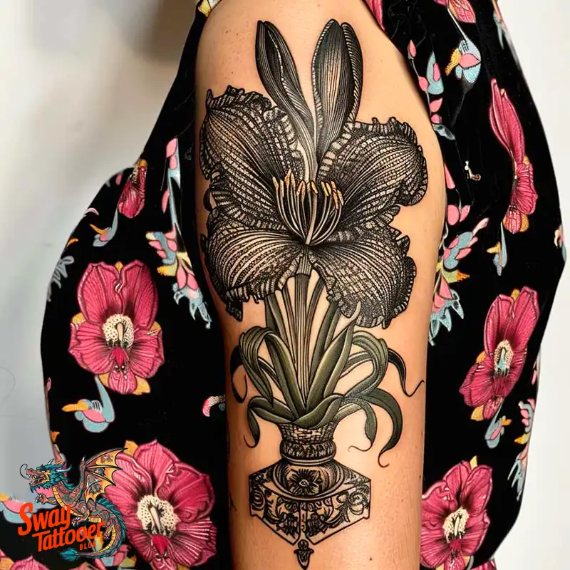 160 Amaryllis Flower Tattoo Designs: Symbolism and Style 24 amaryllis138