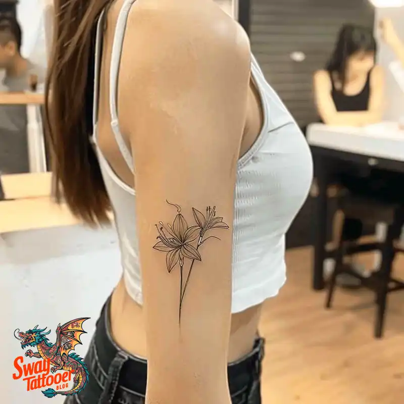 160 Amaryllis Flower Tattoo Designs: Symbolism and Style 18 amaryllis149