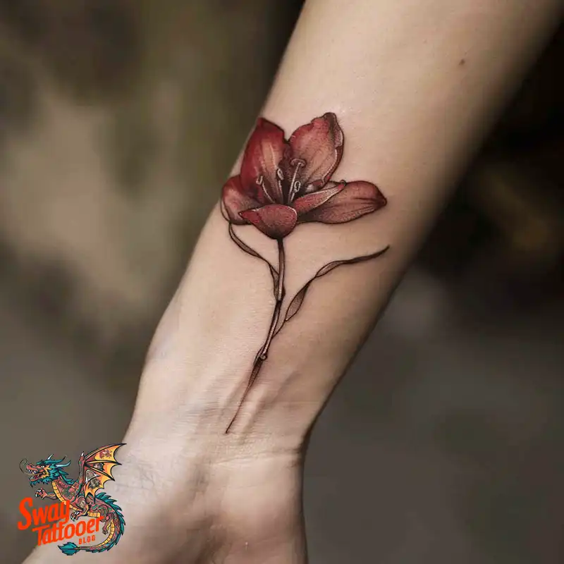 160 Amaryllis Flower Tattoo Designs: Symbolism and Style 145 amaryllis15