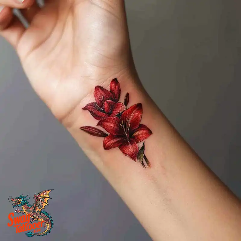 160 Amaryllis Flower Tattoo Designs: Symbolism and Style 144 amaryllis16