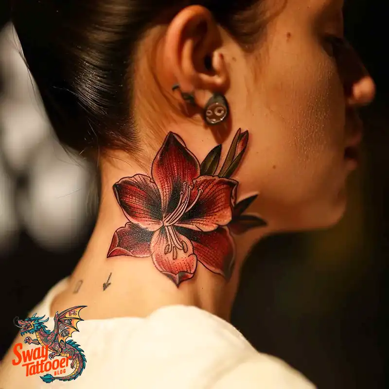 160 Amaryllis Flower Tattoo Designs: Symbolism and Style 158 amaryllis2
