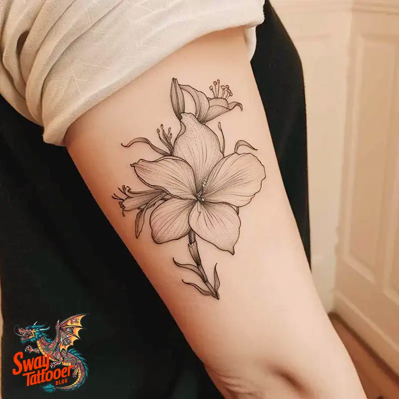 160 Amaryllis Flower Tattoo Designs: Symbolism and Style 134 amaryllis23