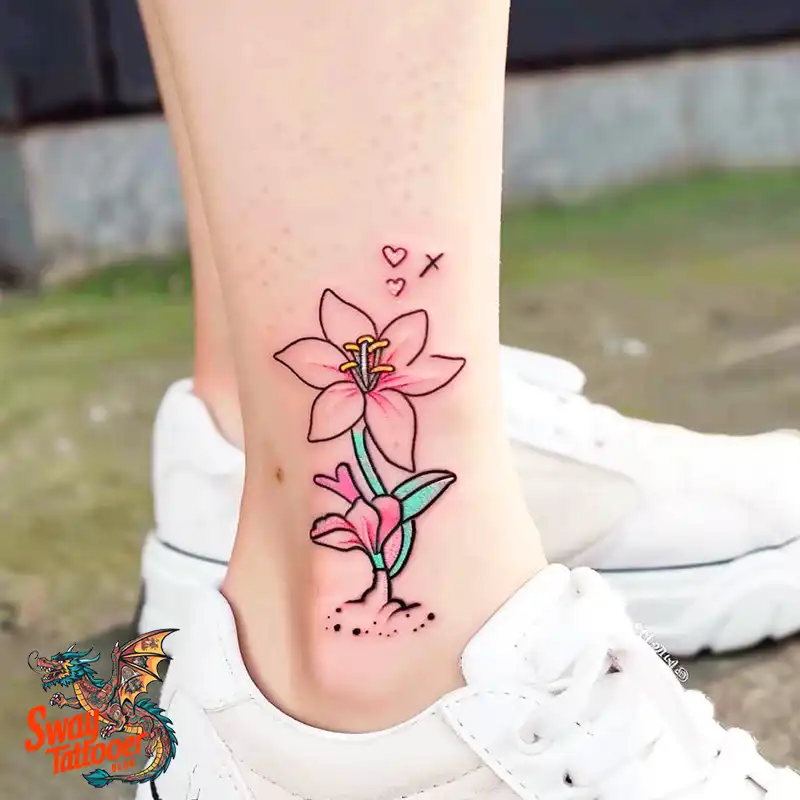 160 Amaryllis Flower Tattoo Designs: Symbolism and Style 124 amaryllis36