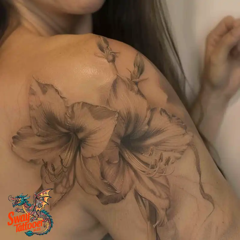 160 Amaryllis Flower Tattoo Designs: Symbolism and Style 122 amaryllis38
