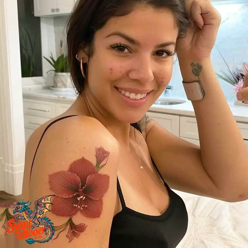 160 Amaryllis Flower Tattoo Designs: Symbolism and Style 115 amaryllis40