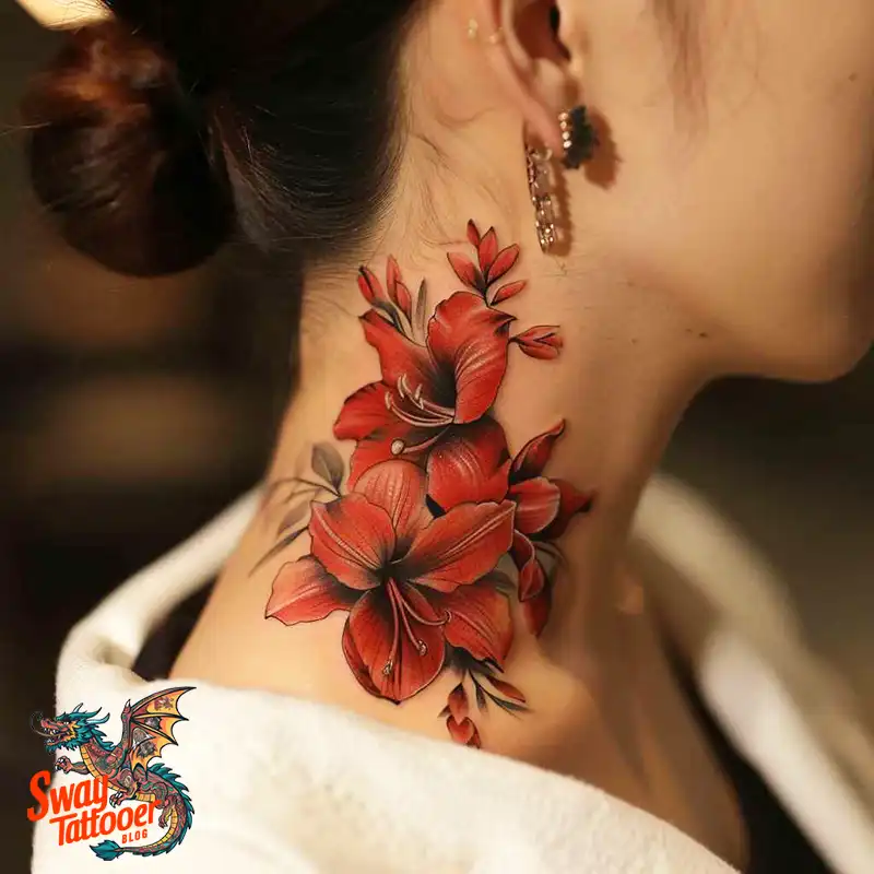 160 Amaryllis Flower Tattoo Designs: Symbolism and Style 119 amaryllis44