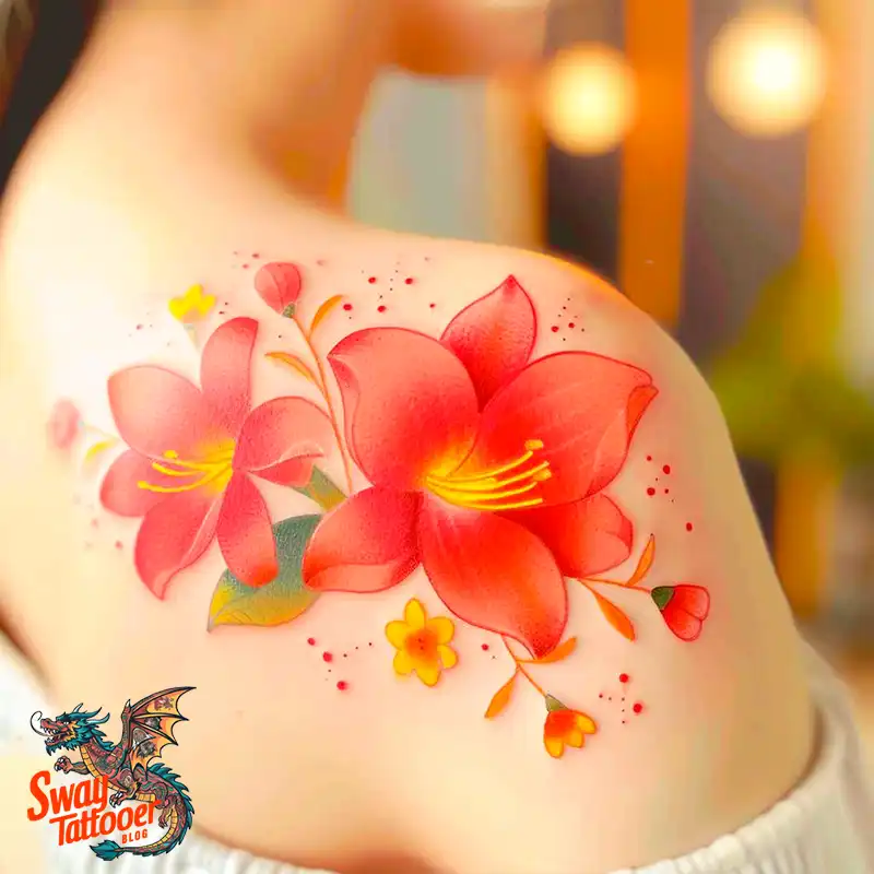 160 Amaryllis Flower Tattoo Designs: Symbolism and Style 108 amaryllis57