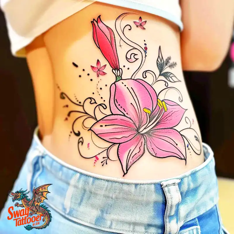 160 Amaryllis Flower Tattoo Designs: Symbolism and Style 102 amaryllis58