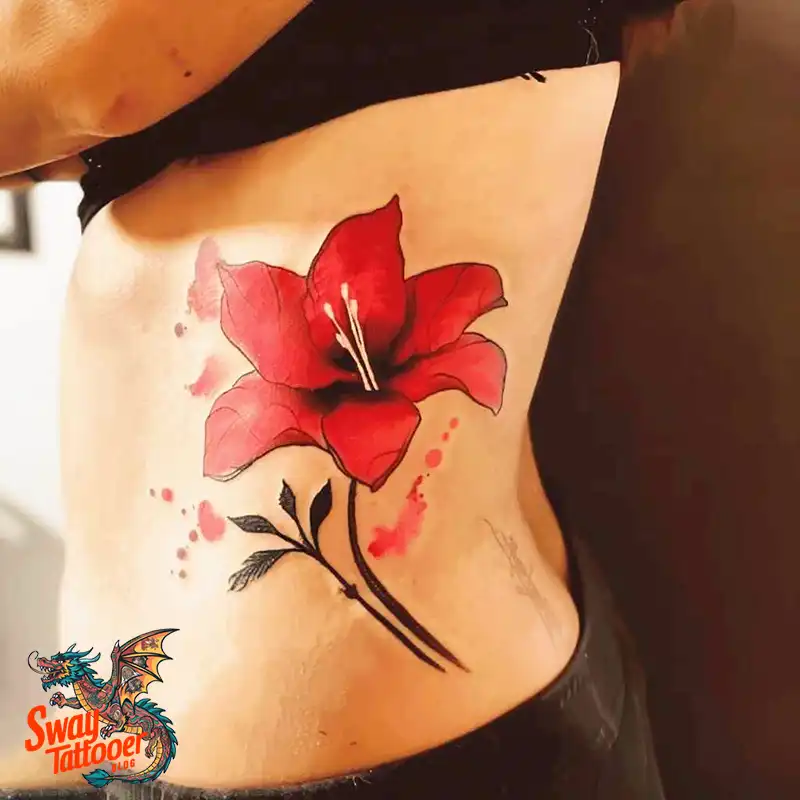 160 Amaryllis Flower Tattoo Designs: Symbolism and Style 91 amaryllis65