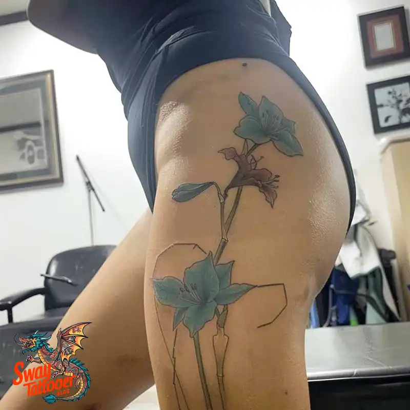 160 Amaryllis Flower Tattoo Designs: Symbolism and Style 95 amaryllis70