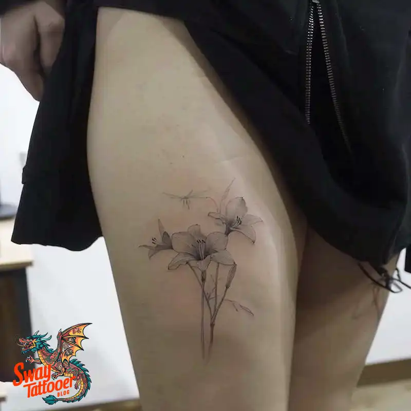 160 Amaryllis Flower Tattoo Designs: Symbolism and Style 85 amaryllis72