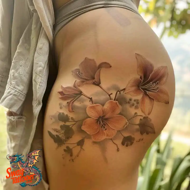 160 Amaryllis Flower Tattoo Designs: Symbolism and Style 88 amaryllis75