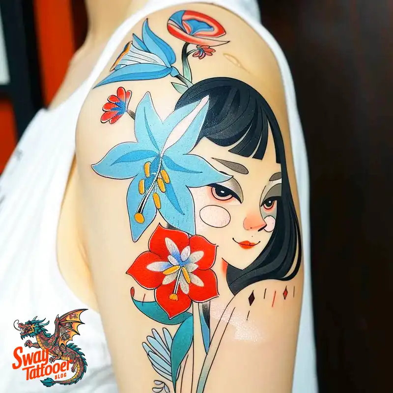 160 Amaryllis Flower Tattoo Designs: Symbolism and Style 74 amaryllis85