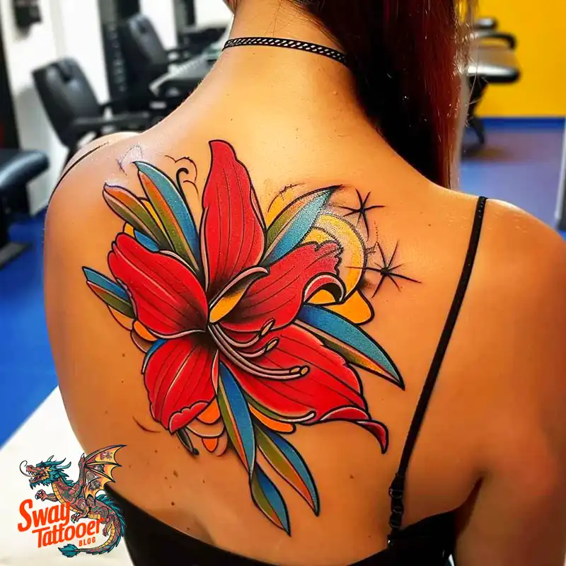 160 Amaryllis Flower Tattoo Designs: Symbolism and Style 71 amaryllis91