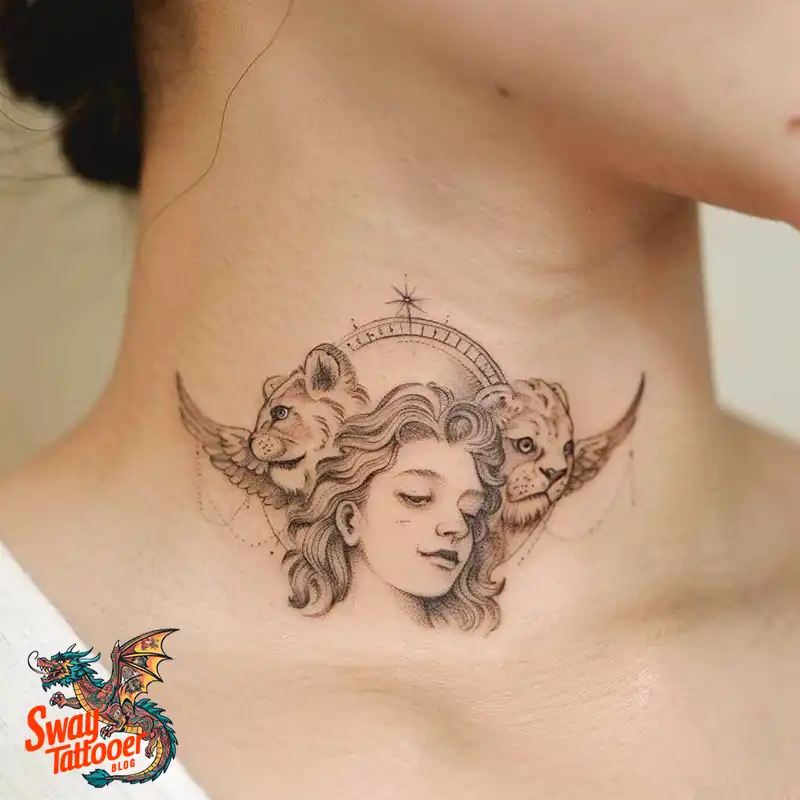 60 Angel and Lion Tattoo Design Ideas: Meaning & History 46 angel and lion15