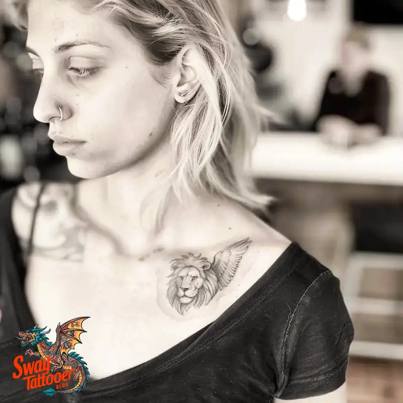 60 Angel and Lion Tattoo Design Ideas: Meaning & History 30 angel and lion31