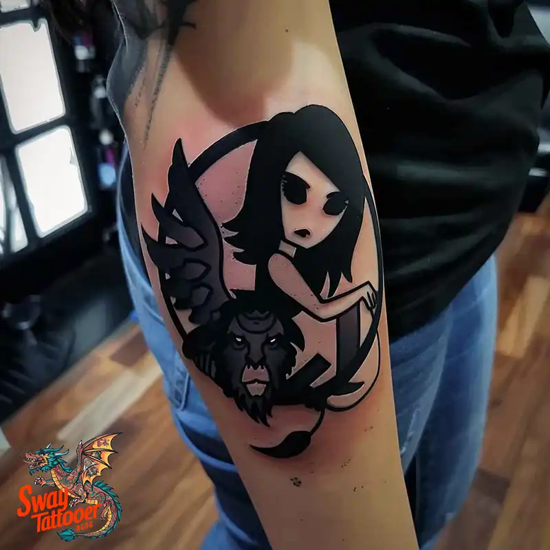 60 Angel and Lion Tattoo Design Ideas: Meaning & History 16 angel and lion45