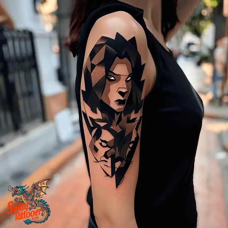 60 Angel and Lion Tattoo Design Ideas: Meaning & History 15 angel and lion46